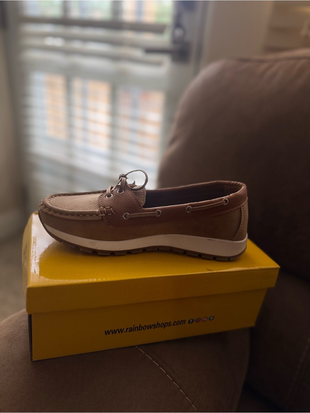 Men's Casual Boat Shoe in Brown